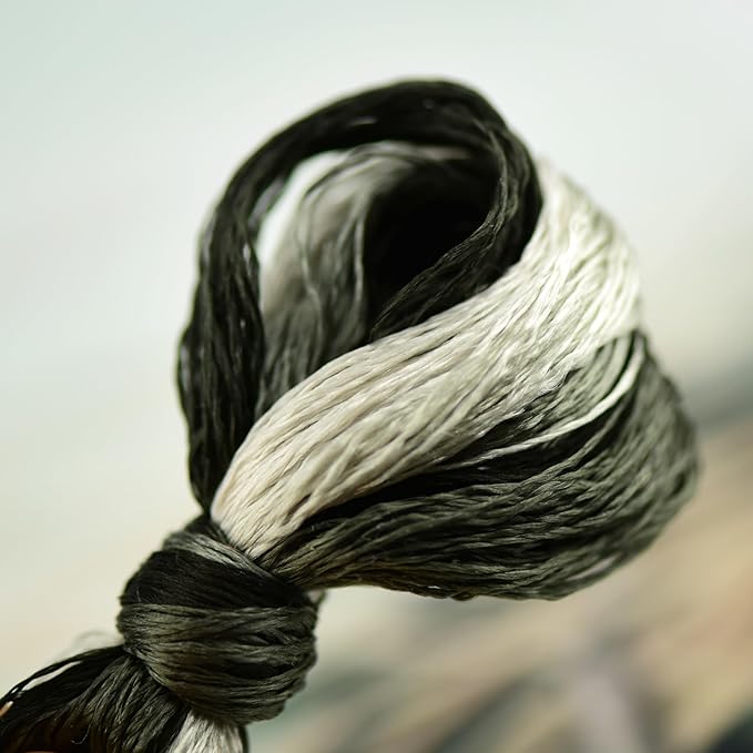 Natural 100% Silk Thread, Handmade Embroidery Thread Silk Floss 7 Colors 110m Each (41)