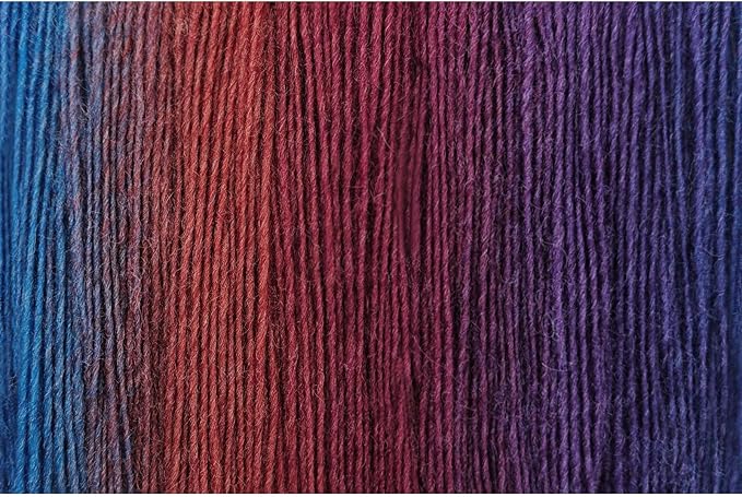 NICEEC 2 Skeins Rainbow Soft Yarn 100% Wool Gradient Multi Color Yarn for Crocheting Knit Total Length 180m×2(196yds×2,50g×2)-17#