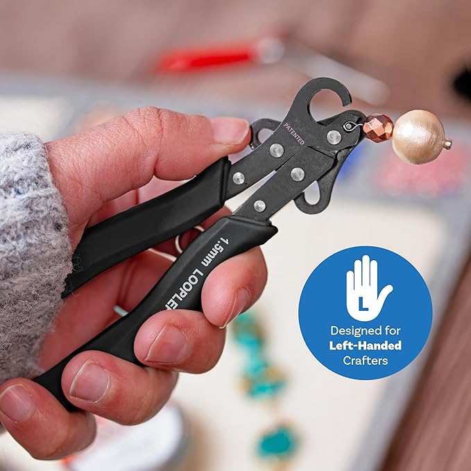 The Beadsmith Original Left-Handed One Step Looper – Create and Trim Consistent 1.5 mm Loops for Jewelry Making, Use With 24-18g Craft Wire (Patented)