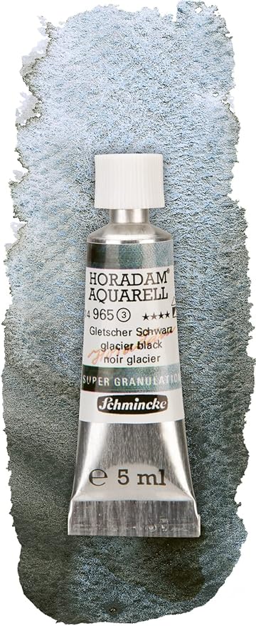 Schmincke Horadam® Aquarell, Super Granulation Trio Glacier, 5 ml Tubes, 74 616 097, Cardboard Set, Very Strong Granulating Watercolors