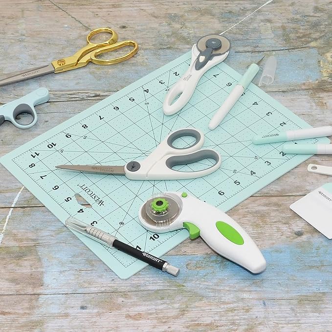 Westcott 5-Inch Micro-Tip Fabric Scissors with Titanium-Bonded Blades - Craft Scissors for Paper and Fabric, Sewing, and More