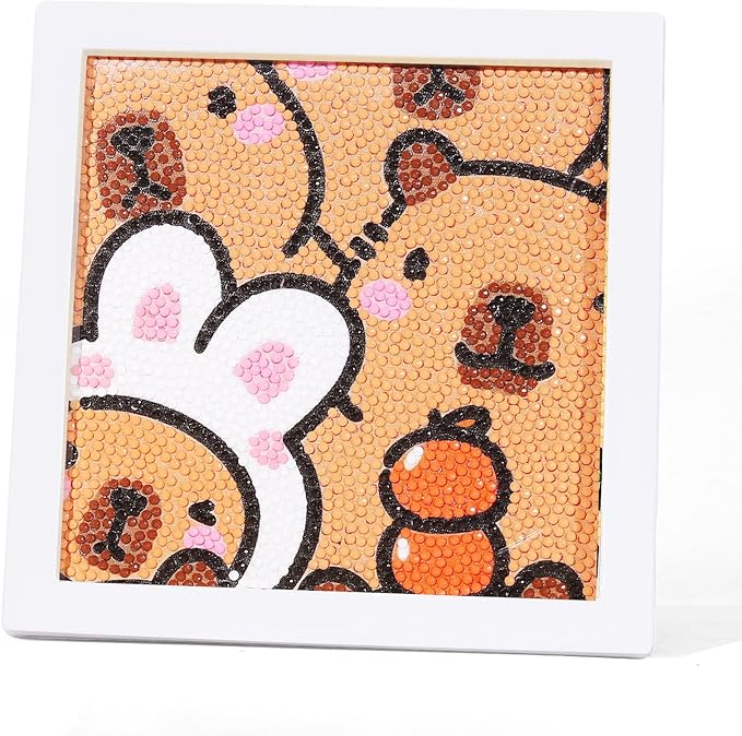 Mangpung Capybara Diamond Art Kits for Beginners, Capybara Diamond DIY Painting Kits, Full Drill Diamond Dots Paintings, Paint with Diamonds Pictures Art Painting DIY Crafts Kit Gift for DIY Lovers