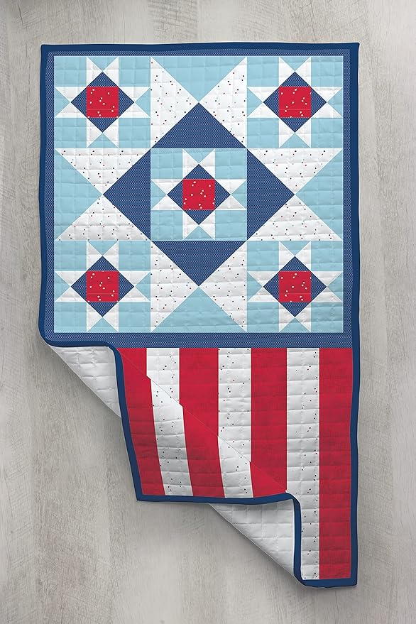Riley Blake Quilt Project of The Month Kit: Easy DIY Designs for Every Season, for Quilting, Apparel, Crafting, and Home Decor (Door Banner - July)
