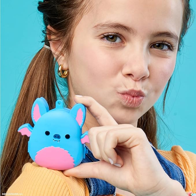 Original Squishmallows Boyle The Bat Bracelet Kit, Makes 3 Accessories, Fun Beads and Charms, Bonus Keychain, Friendship Jewelry Making Set, Gifts for Girls, Craft Kits, Arts and Crafts for Kids