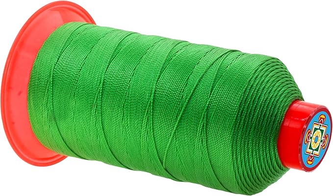 Mandala Crafts Size 277 840D T270 Bonded Nylon Thread - Green 800 YDs Tex 270 Heavy Duty Sewing Threads for Leather, Jeans, Weaving, Outdoor Marine Upholstery
