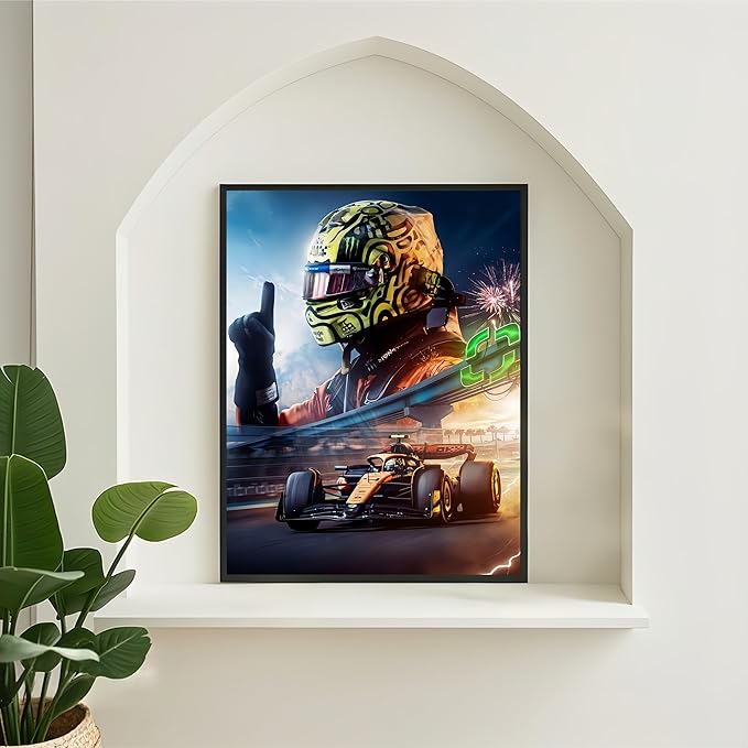 Diamond Art Kits for Adults Racing Driver, DIY 5D Diamond Painting Kit for Beginners Car, Full Round Drill Gem Art Dots for Adults, Diamond Dots Paintings Crafts Home Wall Decor 12X16 Inch