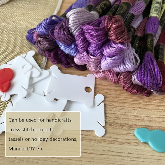 30 Skeins Embroidery Threads Embroidery Floss for Friendship Bracelet String Cross Stitch DIY String Art (Purple)
