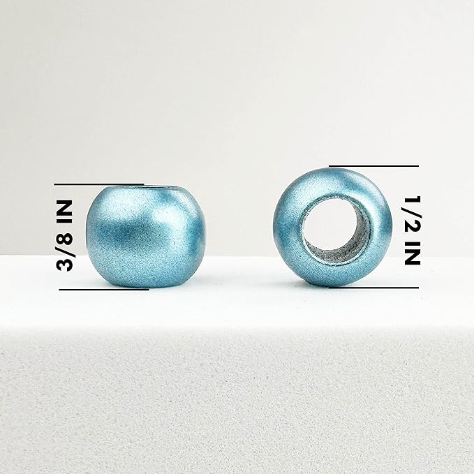300 acrylic large hole beads for crafts 10mm x 12mm acrylic barrel beads with 5.7mm large hole, matte turquoise