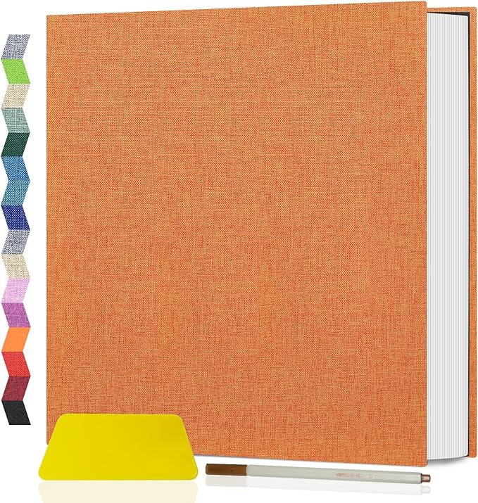 Popotop Photo Album Self Adhesive Scrapbook Album for 4x6 5x7 8x10 Pictures DIY Photo Book as Scrapbooking Supplies Kits, Birthday Gifts for Women Mom Wedding Baby Family Travel