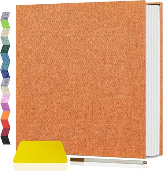 Popotop Photo Album Self Adhesive Scrapbook Album for 4x6 5x7 8x10 Pictures DIY Photo Book as Scrapbooking Supplies Kits, Birthday Gifts for Women Mom Wedding Baby Family Travel