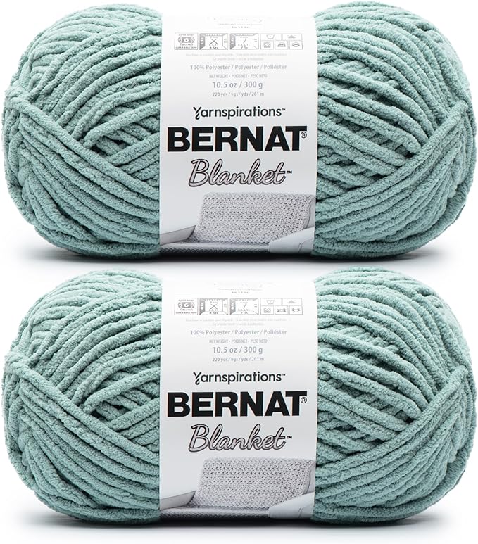 Bernat Blanket - 2 Pack of 220 Yards/10.5 oz Rosemary 100% Polyester Yarn