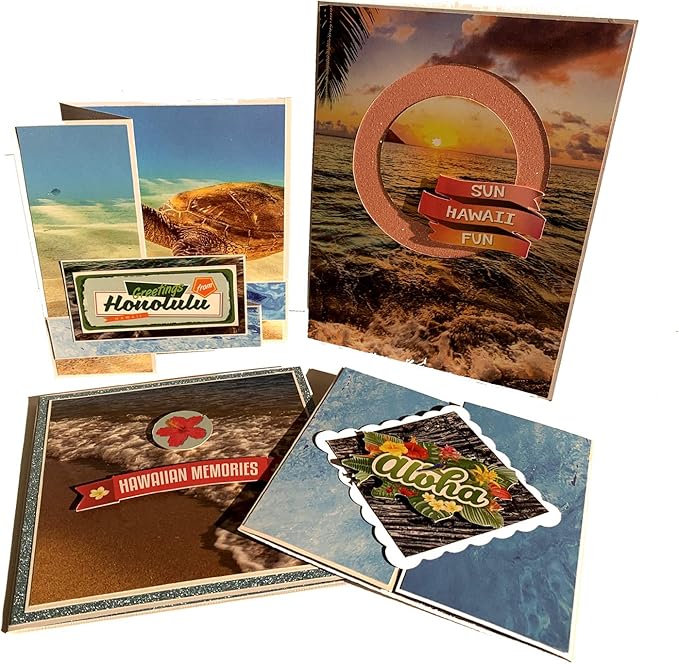 Reminisce Hawaii Scrapbook Collection Kit Paper Crafts, Multi Color Palette, 12x12 inches