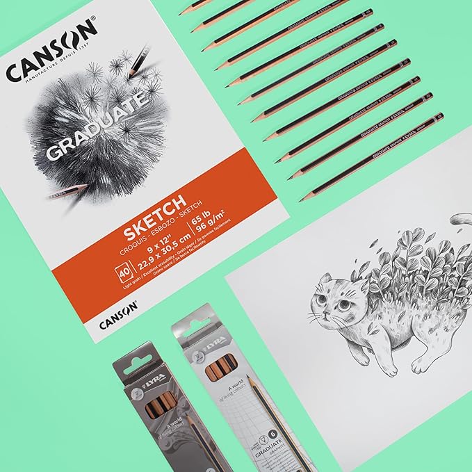 Canson Graduate Sketch Pad, Foldover, 11x14 inch, 40 Sheets | Artist Paper for Adults and Students - Drawing, Sketching and Art Journaling