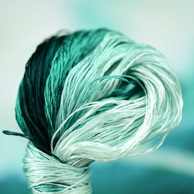 Natural 100% Silk Thread, Handmade Embroidery Thread Silk Floss 9 Colors 110m Each (53)
