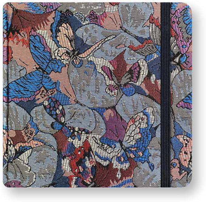 Mifuner Square 5x5 Bleedproof Marker Paper Pad,110 GSM Alcohol Ink Bristol Paper Sketchbook,Handmade Journal 88 Sheets (176 Pages) Markers Ink Mediums Art Sketch Book Blue Grey Butterfly
