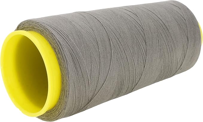 Mandala Crafts Gray Thread Cones for Machine and Hand Quilting - 2400 Yds 50 WT Multiple Purpose Mercerized 100% Cotton Threads for Sewing Machine Serger Embroidery