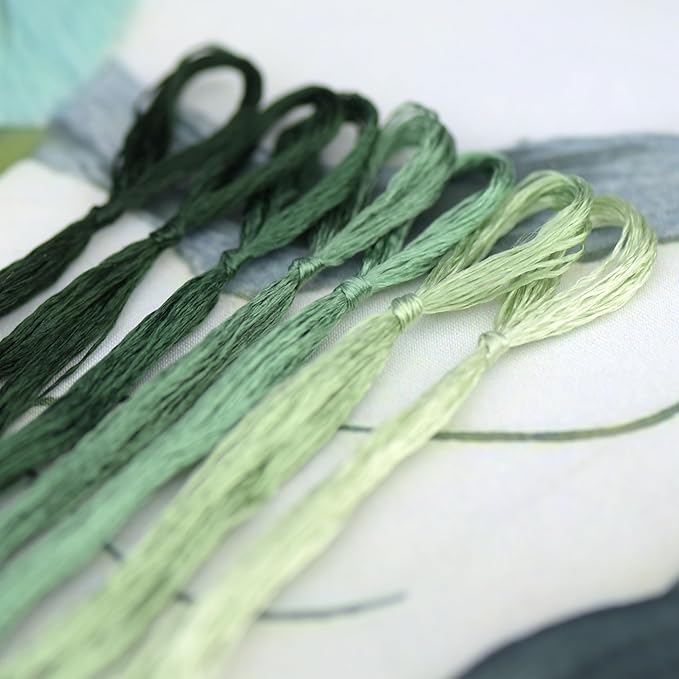 Natural 100% Silk Thread, Handmade Embroidery Thread Silk Floss 7 Colors 110m Each (19)