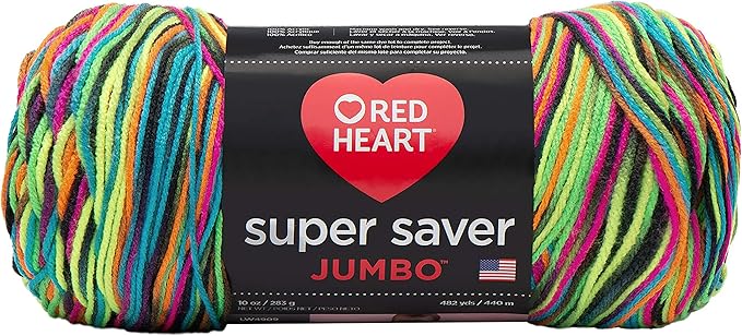 RED HEART Super Saver Jumbo Yarn, Black Light