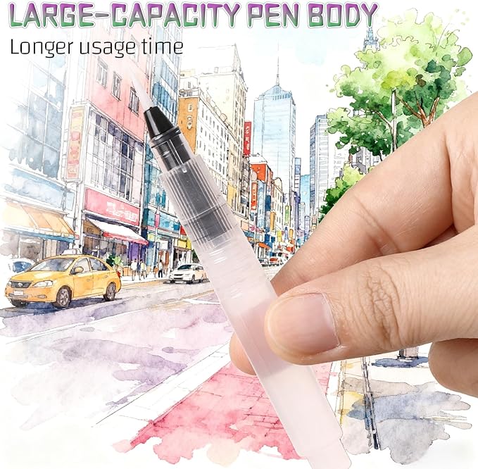 Breathly Creative Stress Relief Kit,New Paint Art Watercolor Books Painting Kit,Watercolor Painting Book for Adults,DIY 3-Fold Watercolor Pad for Enthusiasts(B)