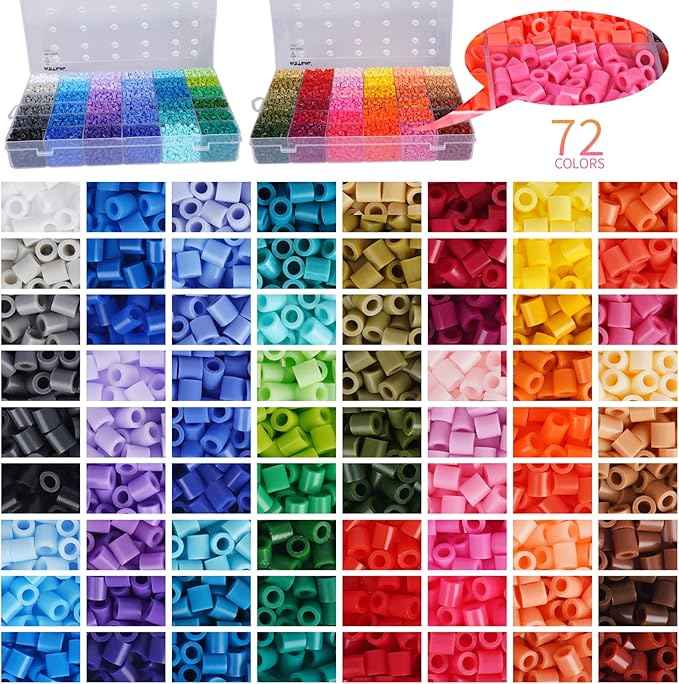 artkal fuse beads 22000 melty beads with 4 pegboards 100 patterns 2 tweezers 2 ironing paper