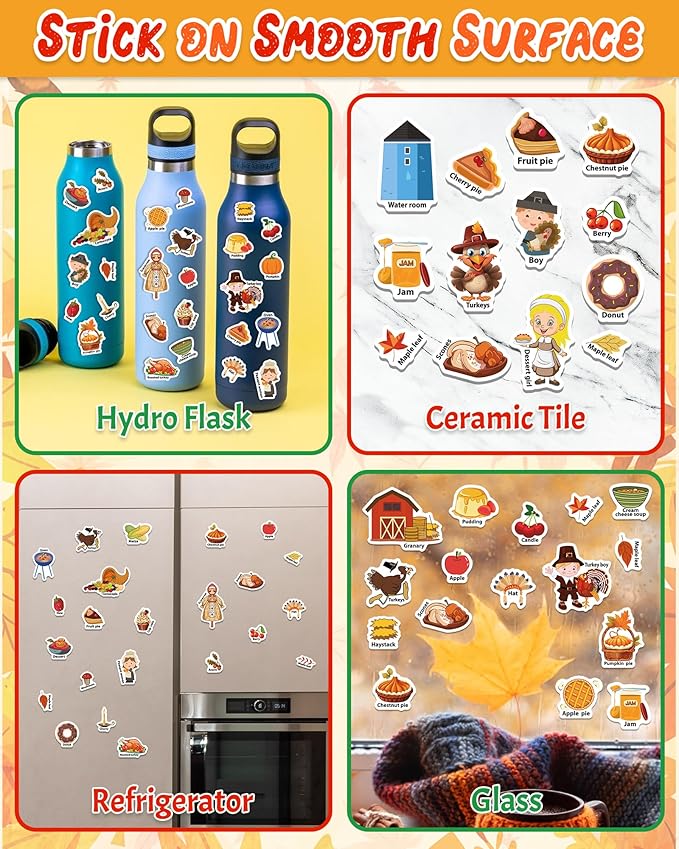 benresive reusable sticker books for kids, sticker books for toddlers, toddler travel toys activities crafts ages 3 and up birthday gifts - thanksgiving
