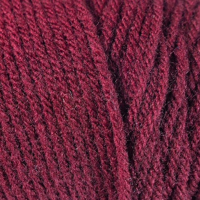 Craft County Size 4 (Medium) 100% Acrylic Fiber Yarn – Variety of Color and Pattern Options – Great for Crochet, Knitting, and Weaving (Claret)