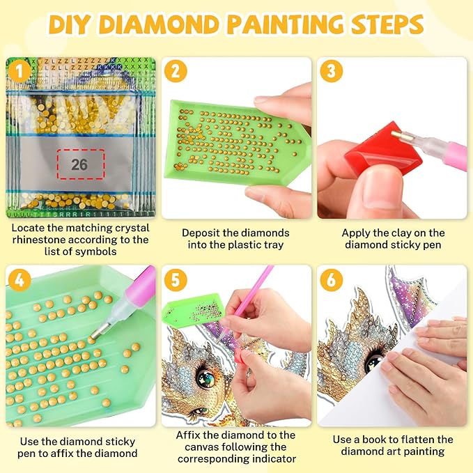 Bowetile Dragon Diamond Art Hanging Kits for Adults, 5D Special Shape Diamond Painting Window Pendant Kits, Gem Art Suncatchers Painting Ornament for Home Garden Wall Decor