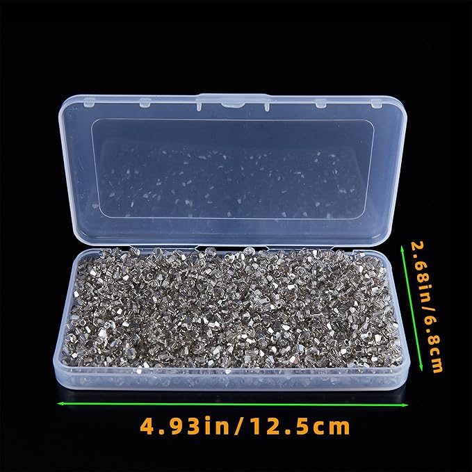 laopottbeads 1100pcs 4mm bicone crystal glass beads for jewelry making, sparkling mini beads for suncatchers, diy bracelets & craft projects (grey)