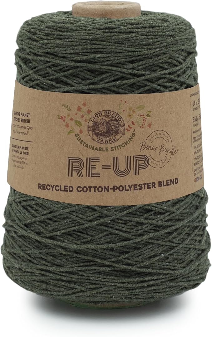 Lion Brand Yarn Re-Up Yarn Bonus Bundle, Everglade