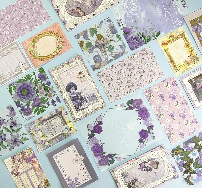 Scrapbooking Supplies Kit, Vintage Junk Journal Supplies Aesthetic Journaling Kit for Bullet Scrapbooking, Stationery, Planner, DIY Craft Journal Supplies for Teen Girls Adults Women, 354pcs