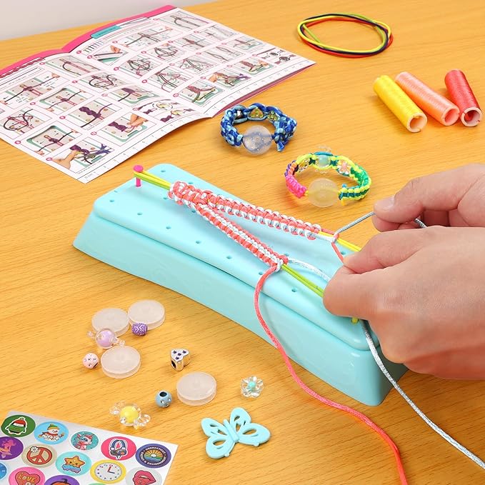 qxhol friendship bracelet making kit for girls - arts crafts for kids string bracelets maker set - best birthday gift ideas for 8-12 year old girl & popular toys ages 6 7 9 10 11, 8-13 yr old