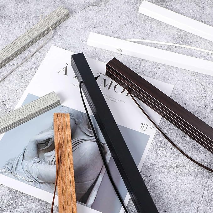 36x24 36x48 36x12 Poster Frame, Magnetic Light Wood Wooden Frame Hanger for Photo Picutre Canvas Artwork Art Print Wall Hanging (1 Pack, 36", Teak Color)