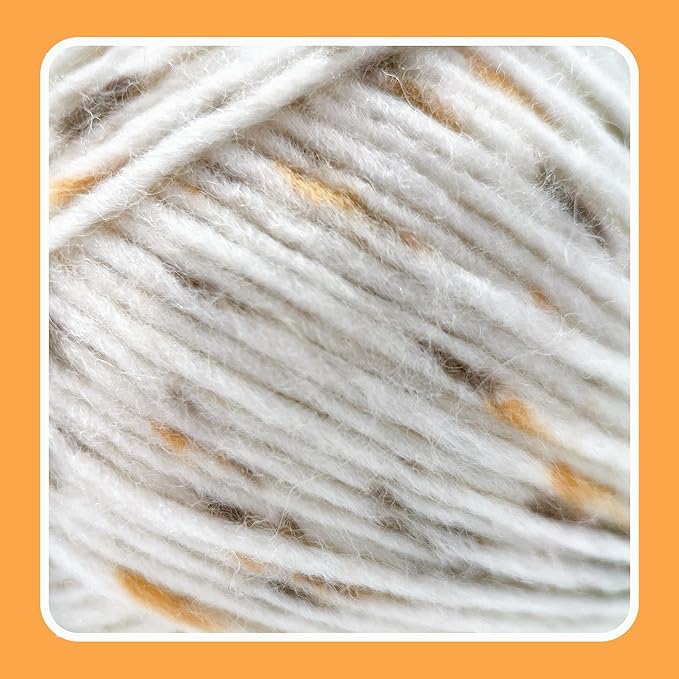 2 Pack Wool Blend Yarn, 2x3.5oz / 285yds, #3 DK, 20% Wool 80% Acrylic, Variegated, Single-Ply Soft Crochet & Knitting Wool Yarn for Sweaters, Scarves, Hats (Buttercream)