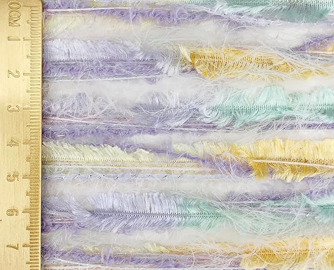 Artisanal Yarn Collection Multifiber Fancy Yarn for Knitting Crocheting Crafts DIY, Set of 3 Rolls (Romantic Feather)