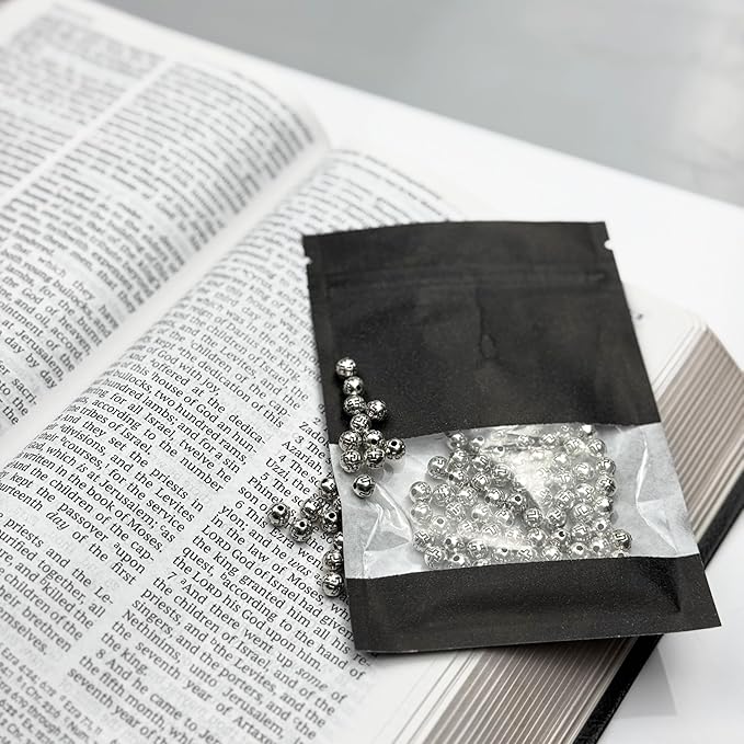 100pcs 6mm Silver Cross Beads – Engraved Zinc Catholic Rosary Beads for Jewelry Making, DIY Necklace, Bracelet & Rosary Accessories