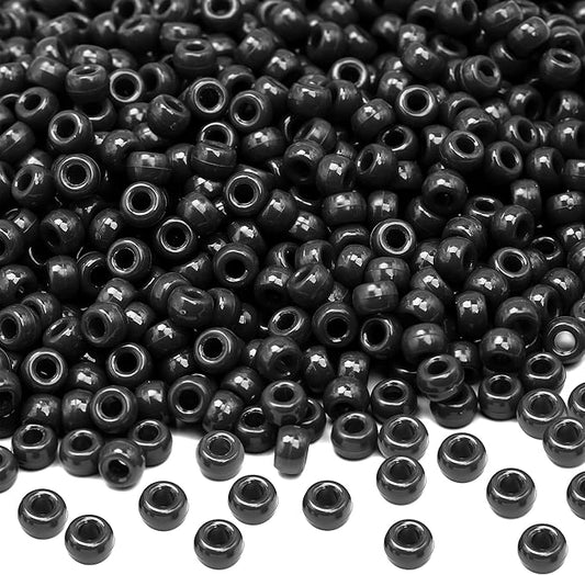 gmma black pony beads for friendship bracelets holiday party plastic 1000 pcs halloween beads for jewelry making diy bracelet necklace party decoration supplies