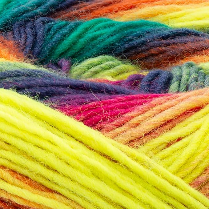YarnArt Forza Festival Self-Striping Wool Blend Fingering Yarn, 100g (459 yd) – Gradient Color Yarn for Knitting, Crochet, Socks & Shawls (2917)