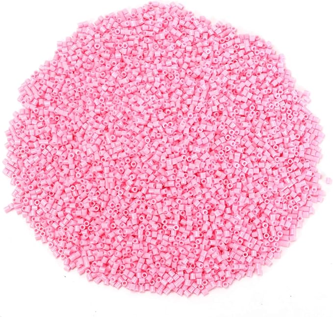 banchelle fuse beads melting beads refills for 5 mm fuse bead board, about 7000 pcs (pink)