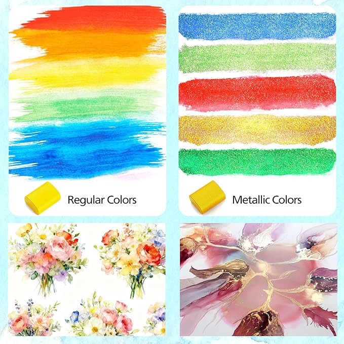 Caliart 128 Colors Watercolor Paint Set Portable, for Adults Artists Professional, Art Supplies Watercolor Painting Kits Drawing Gifts