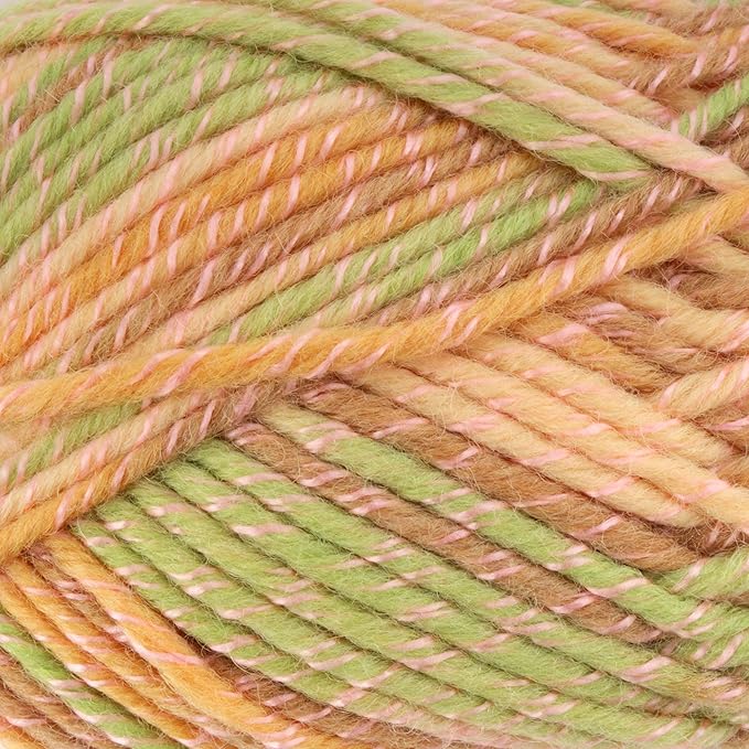 JubileeYarn Chunky Melody Yarn - 100g/Skein Bulky Wool Blend - Juice Box - 2 Skeins