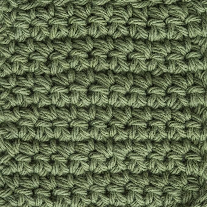 Lily Sugar'n Cream 100% Cotton Yarn 6-Pack Bundle with Bella's Crafts Stitch Markers (Greens)