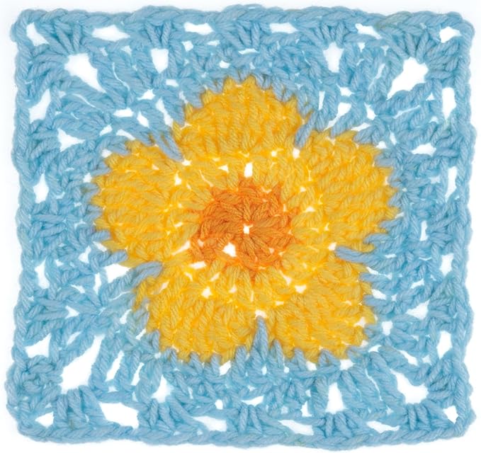 Red Heart All in ONE Flower Power Marigold Yarn - 3 Pack of 8.8oz/250g - 100% Acrylic - #4 Worsted (Medium) - 440 Yards - Knitting/Crochet