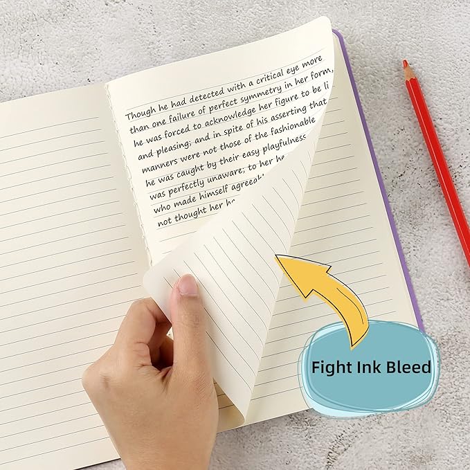 labkiss 24 pack college ruled notebook & journal bulk, multi cover, line thick paper, a5 size, 5.5x8.3 inch, 60 page, small subject composition note pad set for women men kids traveler student office