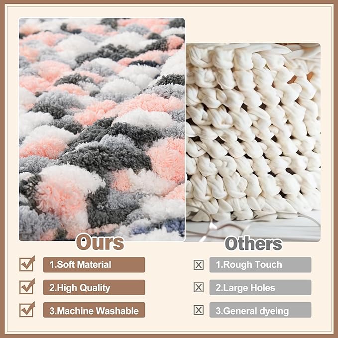 8 Packs Jumbo Chenille Chunky Yarn, 2045g (72oz) 245 Yards (224m) Cream Chunky Yarn for Crocheting Knitting, Handcrafts & Blanket Yarns, Thick Velvet Plush Soft Yarns for Weaving Blankets