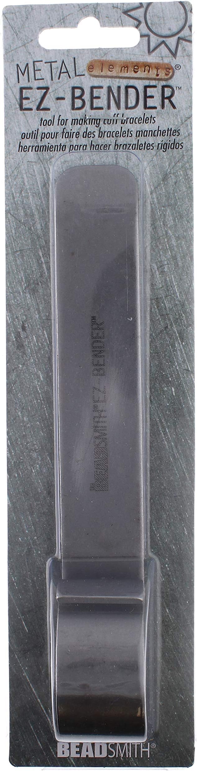 The Beadsmith EZ Bender - Metal Elements - Made of Hardened Steel - 7 x 1 x 1.25 inches - Tool for Making Cuff Bracelets - Create Perfectly Curved Bracelets Without a Mallet