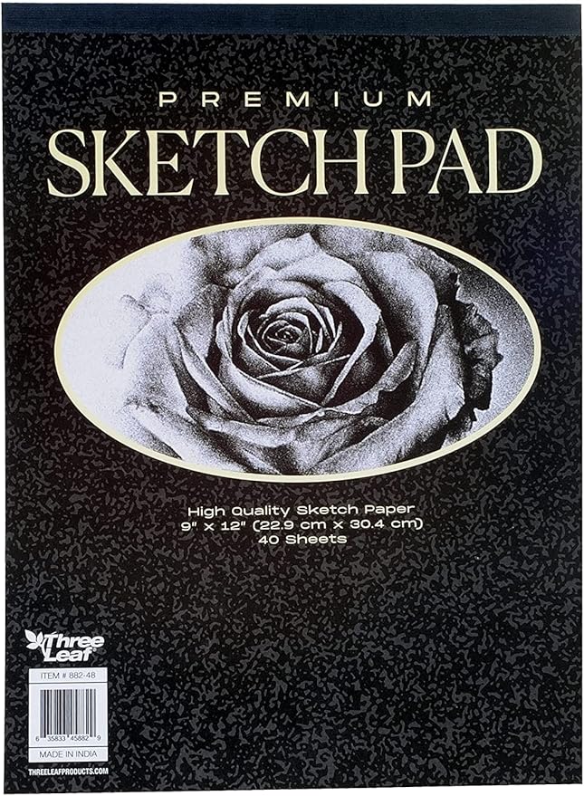 premium sketch book - 9x12-inch - 40 sheets per book - excellent for pencil, pastel, charcoal and crayon from northland wholesale. (1-premium sketch book)