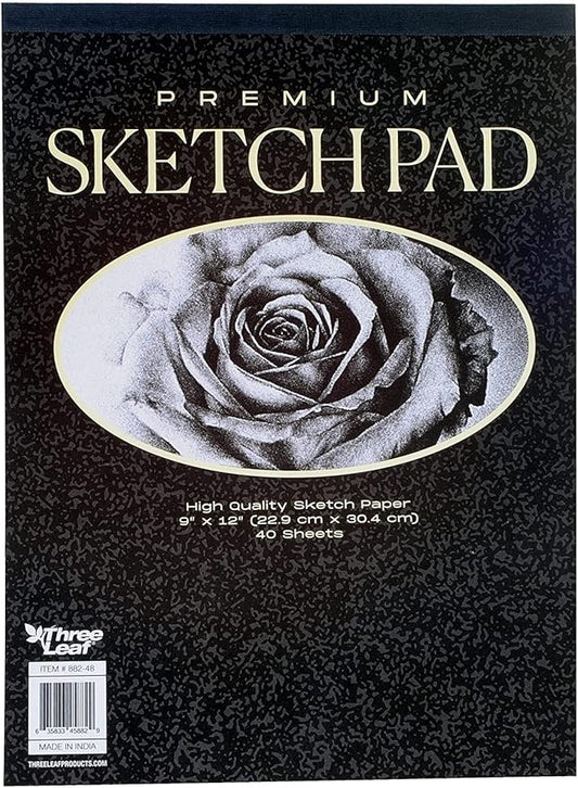 premium sketch book - 9x12-inch - 40 sheets per book - excellent for pencil, pastel, charcoal and crayon from northland wholesale. (1-premium sketch book)