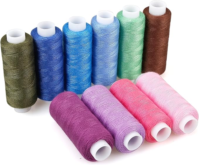 CiaraQ Sewing Threads Kits, 30 Colors Polyester 250 Yards Per Spools for Hand Sewing & Embroidery