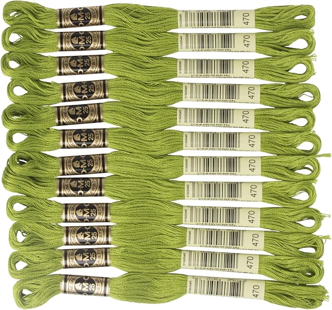 DMC 6-Strand Embroidery Cotton Floss, Light Avocado Green