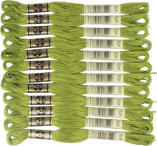 DMC 6-Strand Embroidery Cotton Floss, Light Avocado Green